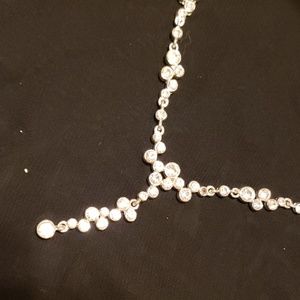 Rhinestone drop necklace
